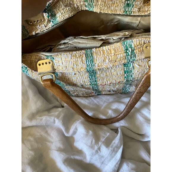 Vintage Mister Ernest Straw Wooden handle Purse Made in Italy - Picture 8 of 11